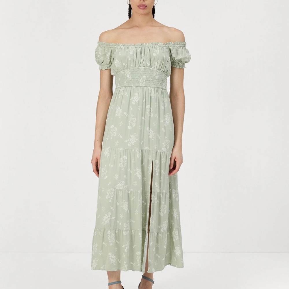 Hollister Light Green Floral Maxi Dress - Picture 5 of 8